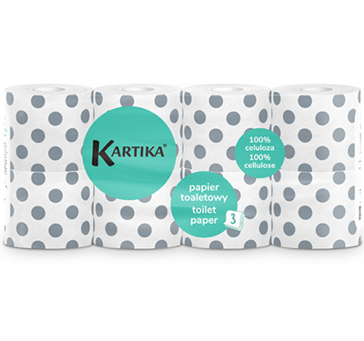 Toilet paper Kartika SILVER 8 rolls 150 sheets 3 plies